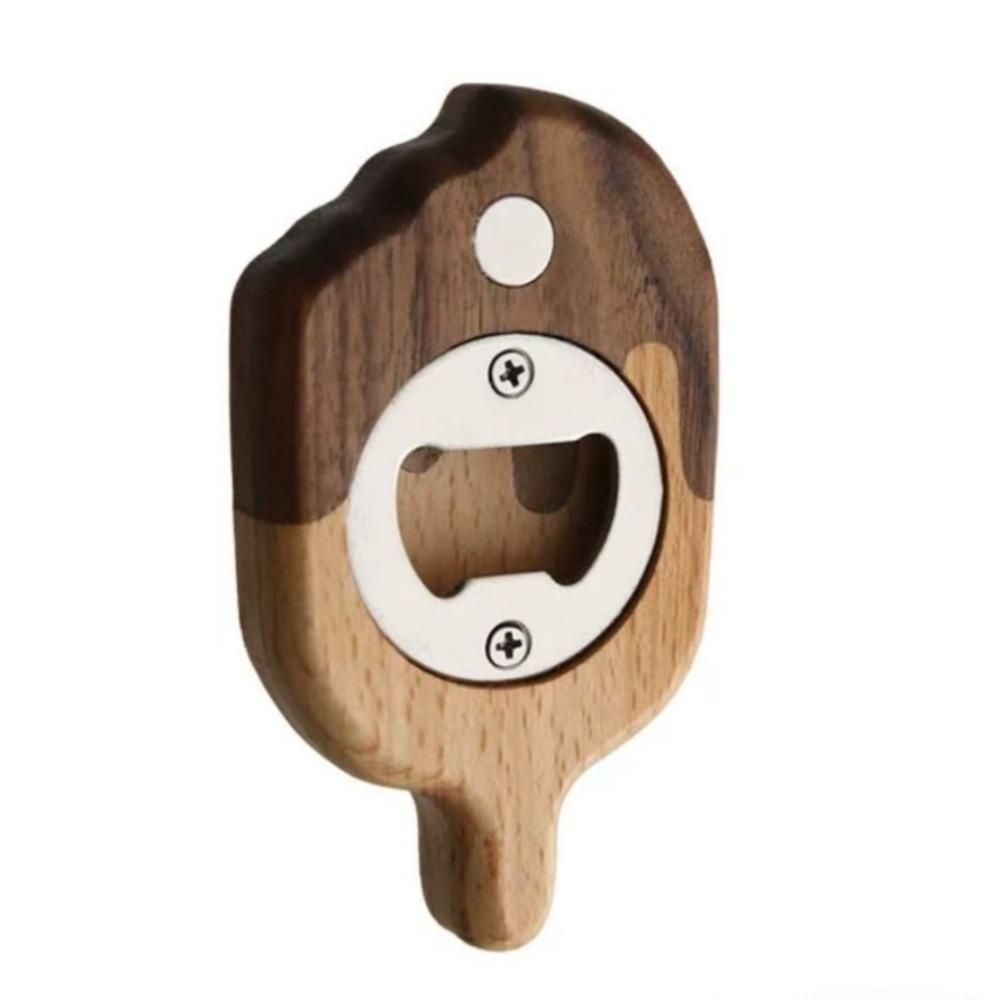 

Solid Wood Popsicle Shape Opener Refrigerator Magnet Magnetic Fridge Opener Bottle Opener Bar Tool Popsicle