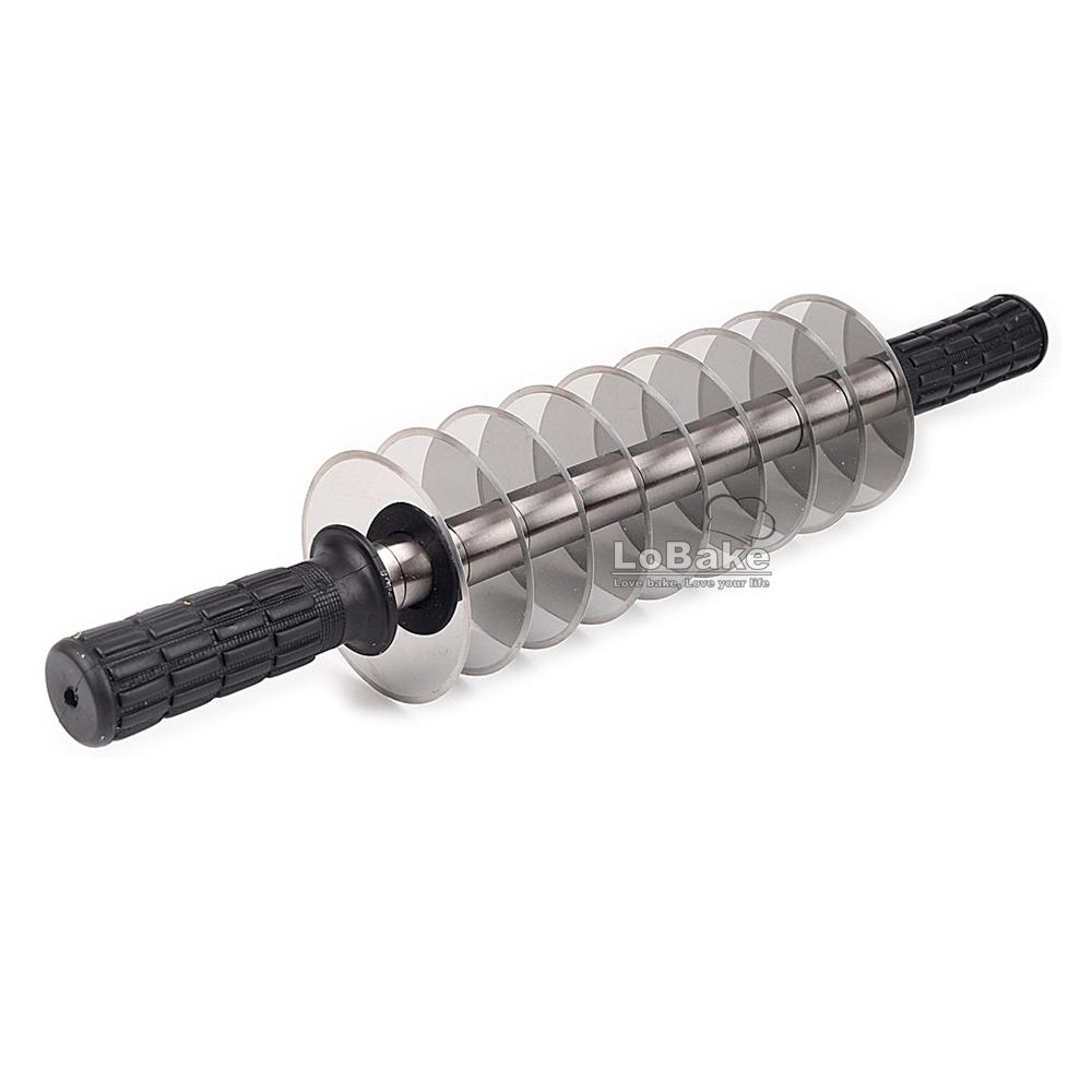 9 Колес Нержавеющая Сталь Круглый Ручной Резак для Теста Роликовый Нож для Пиццы с Ручкой Лапша Жареное Тесто Палочки Резаки Выпекать