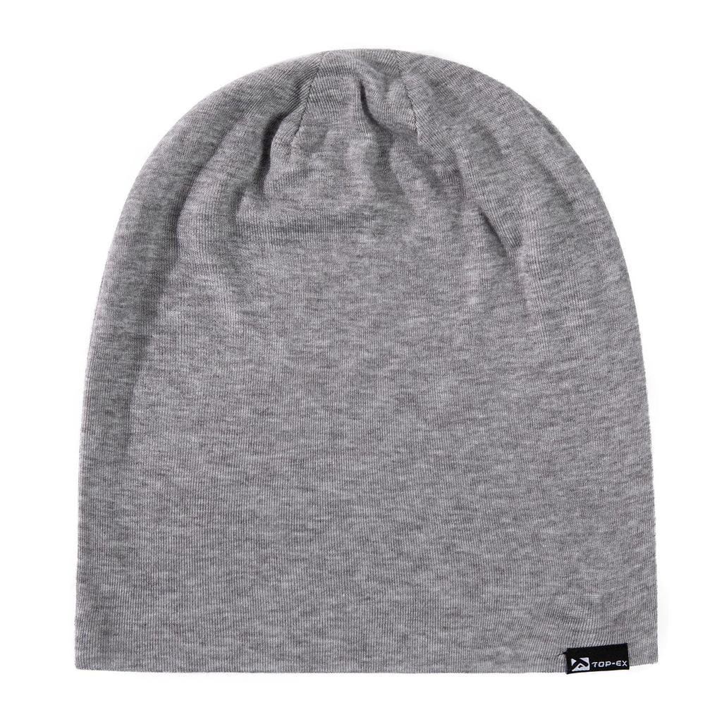 Oversized Wool Blend Micro Weight Extra Large Head Beanie Hat for Men Gray [TOP-EX] All-Day-Season Women, Skin-Friendly,