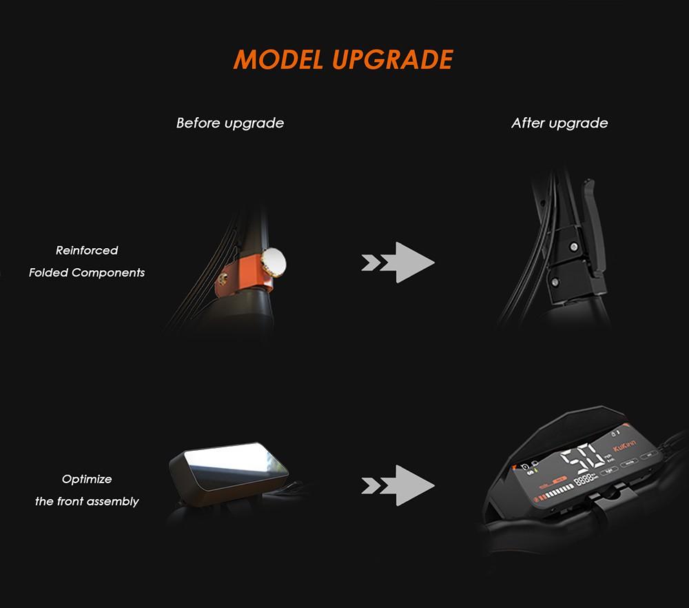 KuKirin G3 Electric Scooter 1200W Rear Motor 52V 18Ah 50KM/H Max Speed 70KM Range Touchable Display Control Panel TPU Suspension