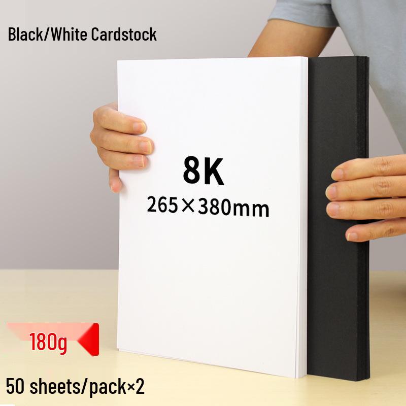 Round Cardstock Pack: White, Kraft, and Black for Kids' Art and Crafts.