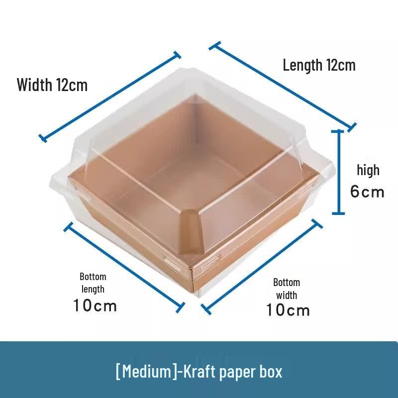 Medium Kraft Paper Sandwich & Pastry Takeaway Boxes, 100 Pack