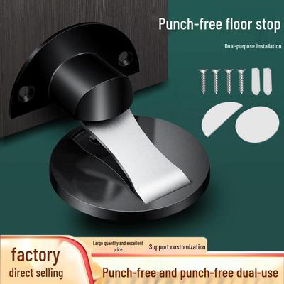 Invisible Zinc Alloy Magnetic Door Stopper & Silent Anti-Collision Closer for Bedroom/Bathroom.