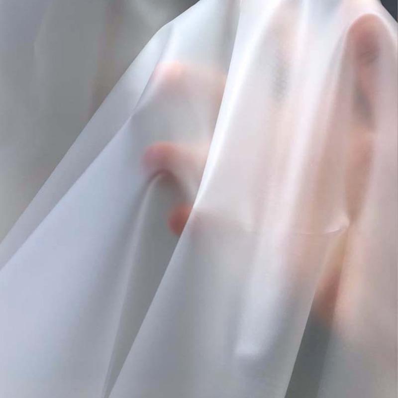 50x137cm Semi-transparent TPU Fabric Matte Waterproof Film Designer Fabric for DIY Sewing Dress Clothes Raincoat Bag Decor
