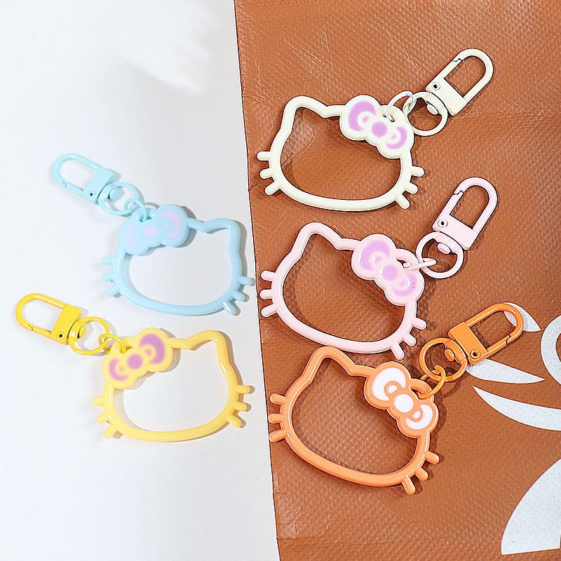 Creative Cartoon Kitty Bow Keychain Pendant, Cute Bag Decoration, Small Gift Accessories for Women