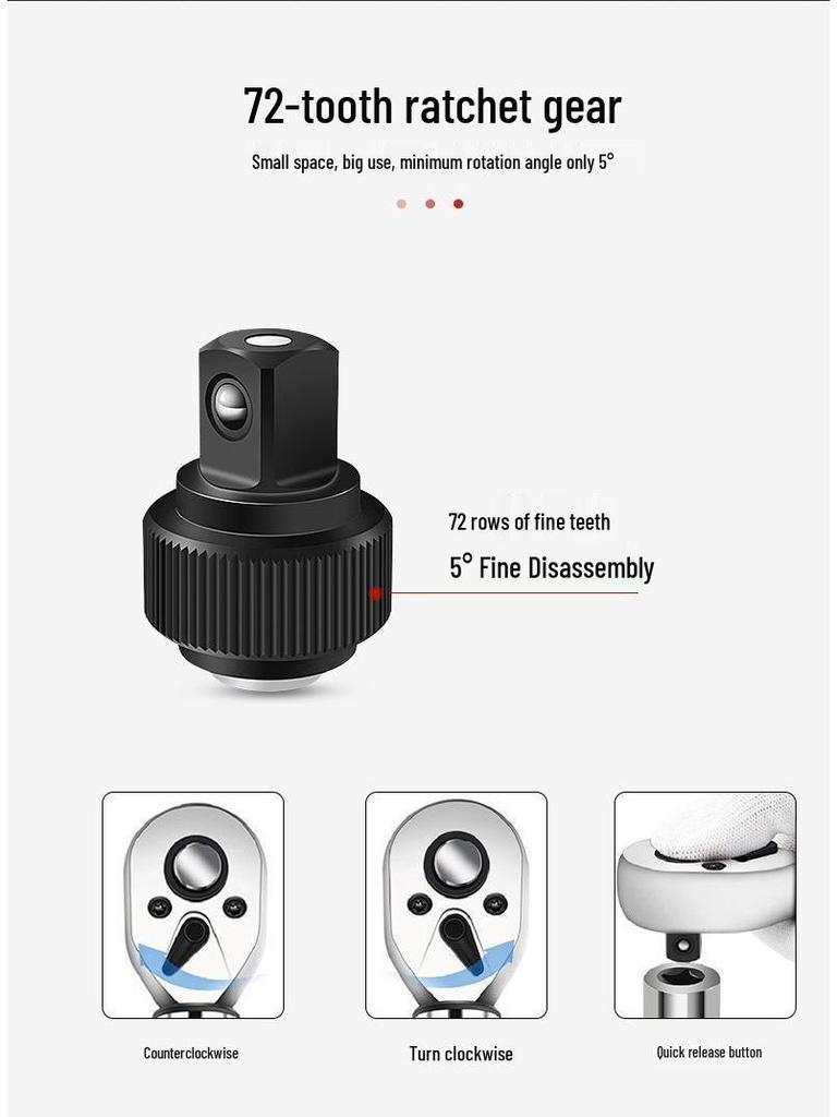33-teiliger Hochpräzisions-Drehmomentschlüssel, einstellbar, für Kfz-Reifen, Zündkerzen und Fahrräder