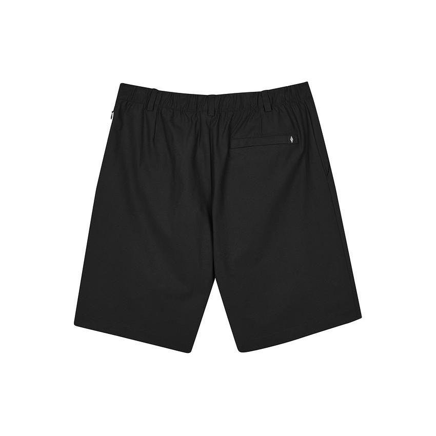 Skechers Solid Color Comfortable Breathable Moisture-Wicking Quick-Dry Casual Shorts Men shorts Carbon-Black L224M014-0018
