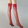 Summer Sexy Black Lace Fishnet Stockings Harajuku Cuban Heel Back Seam Over Knee Nylon Stockings Cosplay Party Summer Underwear