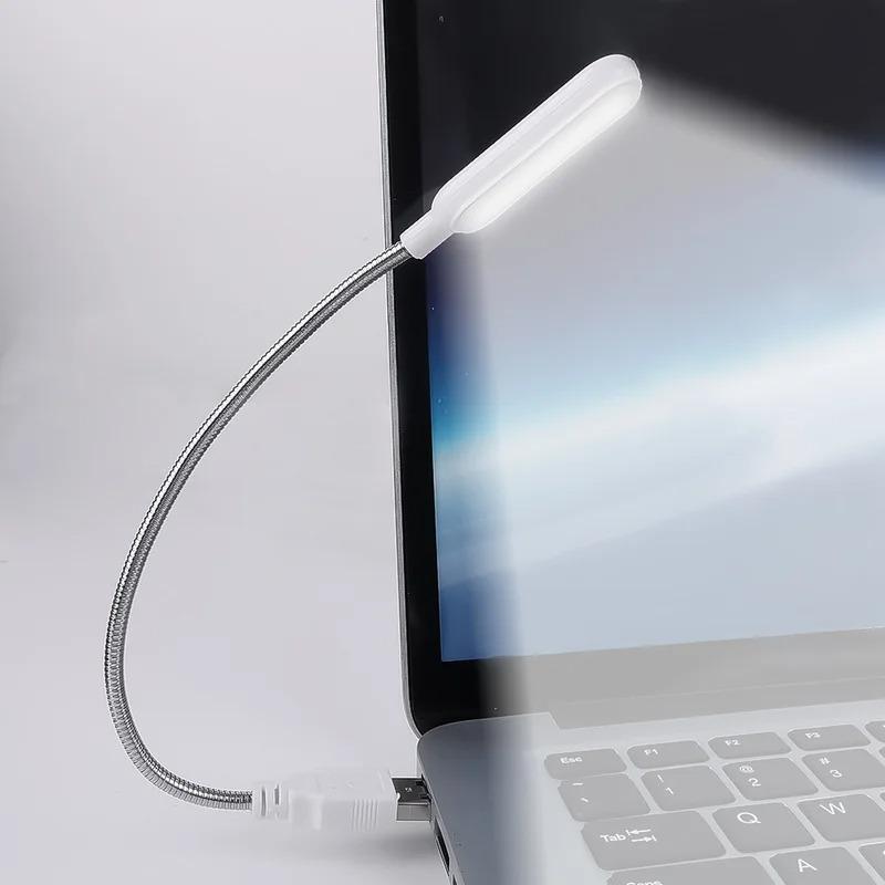 Flexible USB Reading Lamp Mini Led Book Light Portable Night Lights Powered By Laptop Notebook Computer Travel Christmas Gift L
