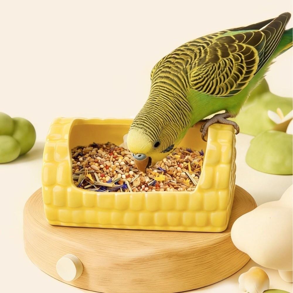 Corn Shape Pet Feeding Bowl Spill-Proof Rabbit Water Bowl Bird Food Basin  for Small Pets