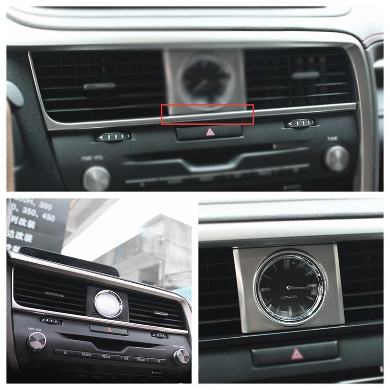 Central Control Air AC Navigation Frame / CD Panel / Multimedia Knob Cover Trim Accessories For Lexus RX 200T RX450H 2016 -