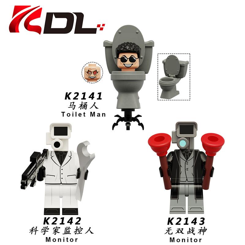 DL818 Skibidi Toilet Camera Man Figur Bausteine Set Beutelspielzeug Modell für Kinder Jungen Mädchen Pädagogisches Geschenk