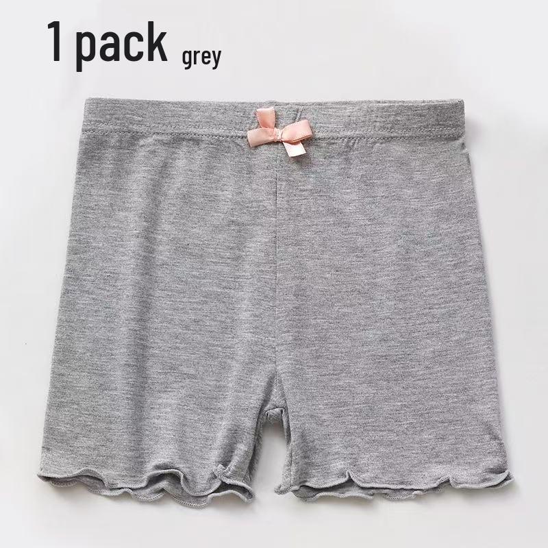 

Girls Modal Anti-Exposure Summer Shorts - Lightweight, Safety Bottomwear for Kids 100 серый