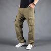 New Casual Trousers Multi-pocket Work Trousers Men's Loose Large Size Casual Trousers Spring and Autumn Thick Section Cotton Trousers