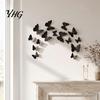 Halloween Theme Wall Accents 12Pcs 3D Black Butterfly Stickers, Removable PVC Decals for DIY Stickers Home Decor Party Decor, Self Adhesive