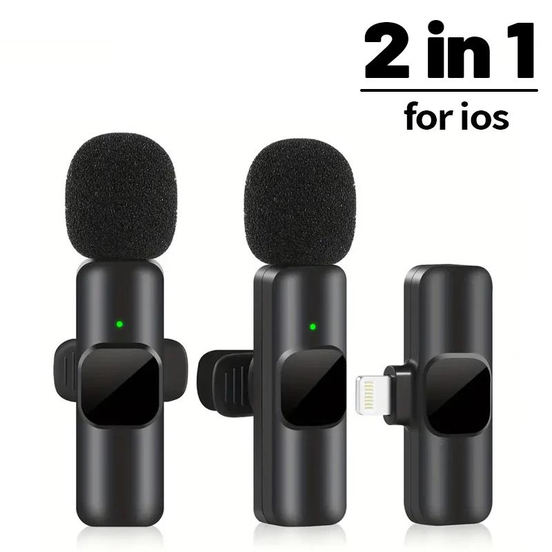 New Wireless Lavalier Microphone Portable Audio Video Recording Mini Mic for Ios Android 3.5mm Live Broadcast Gaming Phone Mic