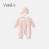 Fanlie Baby Girl's Floral Long-Sleeve Romper