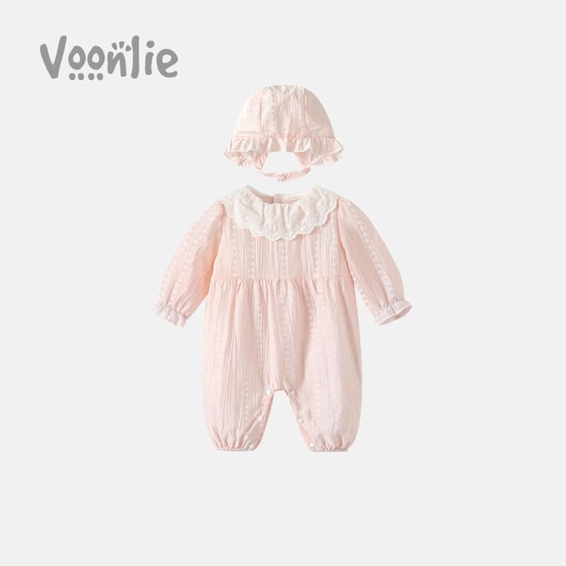 Fanlie Baby Girl's Floral Long-Sleeve Romper