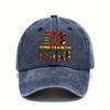 Juneteenth 1865 Fist Baseball Cap Adjustable Polyester Casual Black Adult Headwear
