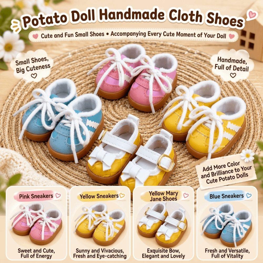 1Pair Cute Style Mini Doll Sneakers Lace Up Doll Footwear New Doll Shoes  For Potato Mia Doll