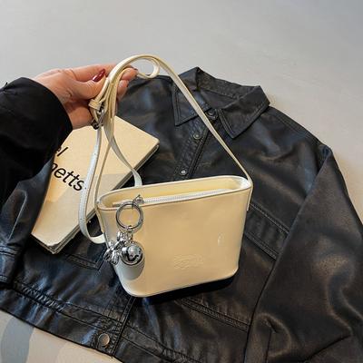 Mode Unterarm kleine Tasche Damen neue glänzende Bucket Bag vielseitig einfach Schulter Messenger Handy-Tasche