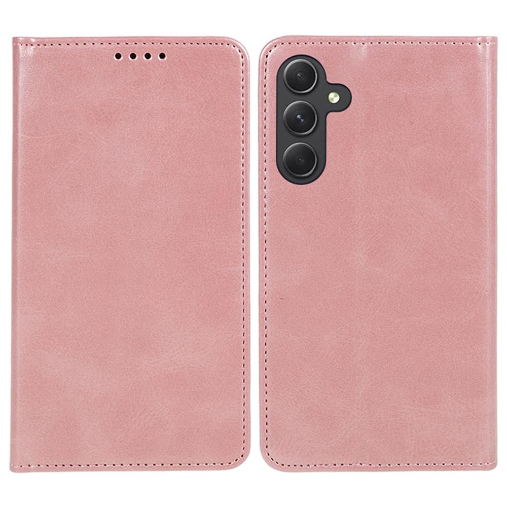 For Samsung Galaxy A17 5G/A26 5G Case Strong Magnetic PU Leather Phone Cover Calf Texture