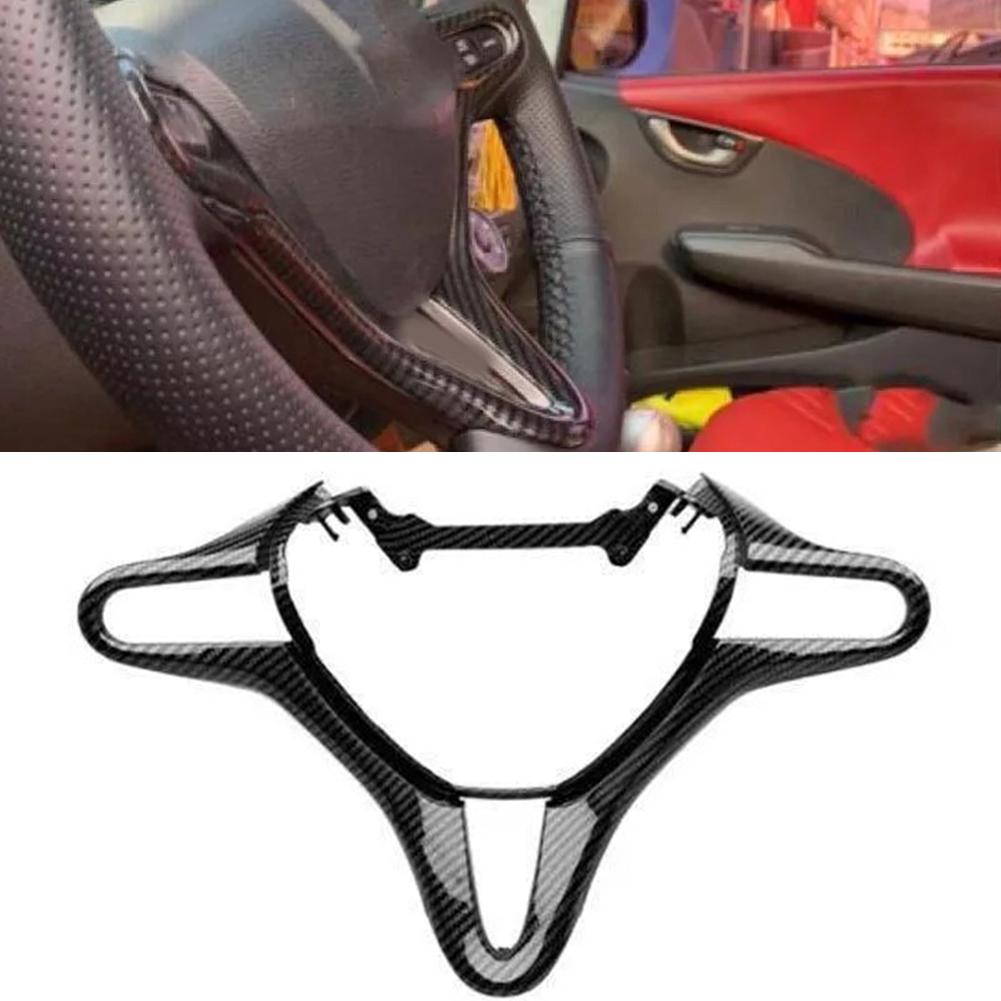For Honda Civic 2006-2011 Carbon Fiber Steering Trim Carbon Fiber Steering Wheel Cover Wear-resistant OEM Number 78540-SVA-A01ZB