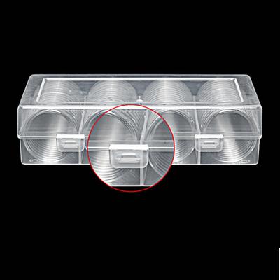 60Pcs 40mm Coin Capsules Holder with Transparent Storage Case Coins Protection Boxes for