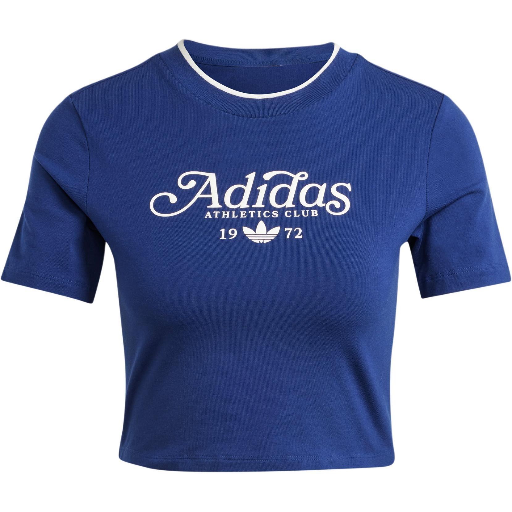 (WMNS) adidas Graphic Badge Slim 3-Stripes T-shirt Asia Sizing Dark Blue Women s IX3544 L