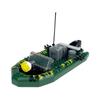J085G Army Green Assault Boat Building Block Toy Accessories Equipment Box Children Assemble Small Particles