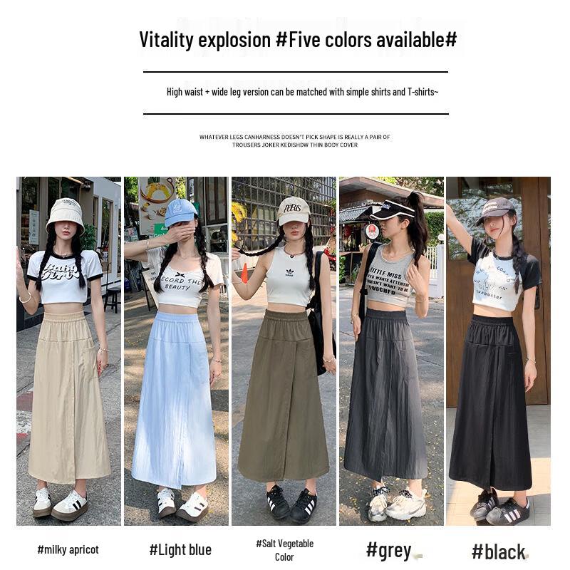 Langsha Women's American Style High-Waist A-Line Skort