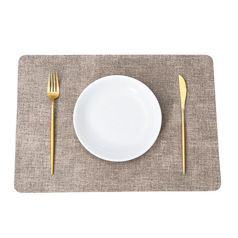 Dual-Sided Luxury Leather Placemat - Nordic Minimalist Design, High-end Waterproof & Heat-resistant Table Mat for Western Dining.