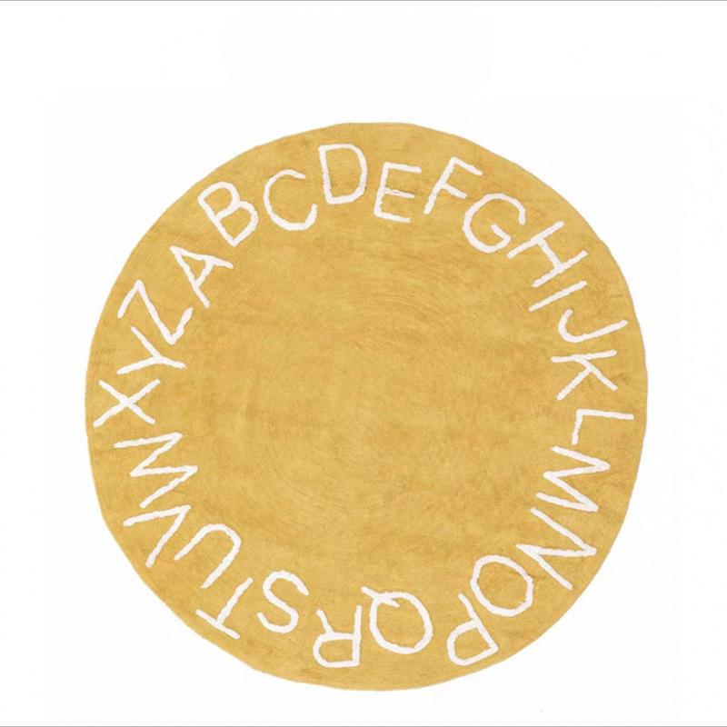 

Circular Carpet Anti Slip and Dirt Resistant Bedroom Bedside Carpet Creative Children s Room Floor Mat 60*60cm