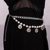 Vintage Coin Pendant Body Chain With Pearl For Unisex Fashion Accessory
