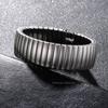 Elastisches Edelstahl-Uhrenarmband für Swatch 17mm 20mm Herren Damen Metall-Dehnungsarmband Poliert Matt Armband