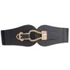 Women Wide Belt Elastic Vintage Buckle Leather Wide Buckle Women's Belt Waist Seal Belt Dress Waistband