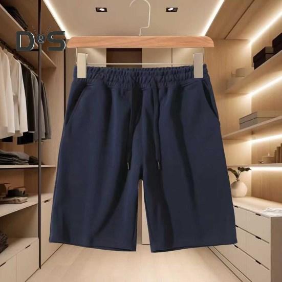 Pantaloni scurți casual pentru bărbați, culoare solidă, croială regulată, cu buzunare întărite, cu șnur reglabil, pantaloni scurți de vară