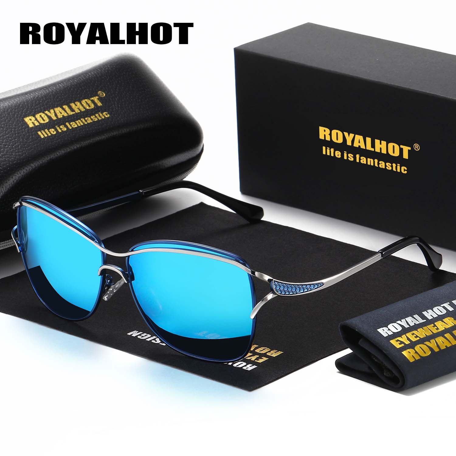 

RoyalHot Жіночі Чоловіки Сонцезахисні окуляри з поляризованим сплавом в овальній оправі для водіння Сонцезахисні окуляри Відтінки Oculos masculino Чоловічі синій