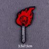 Red Fusible Patches Hiphop Iron On Thermoadhesive Patches For Clothes Cross Skull Embroidery Patches For Jacket Logo Applique