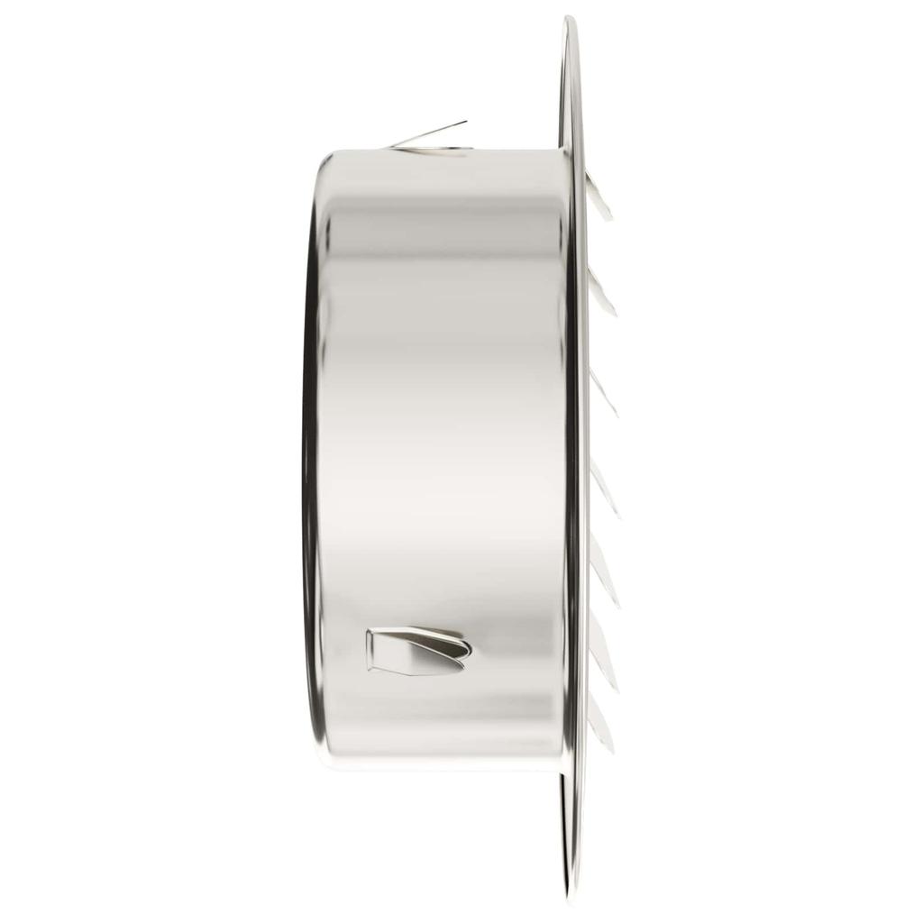 Lüftungsgitter 4 Stück Silber 80 mm Edelstahl