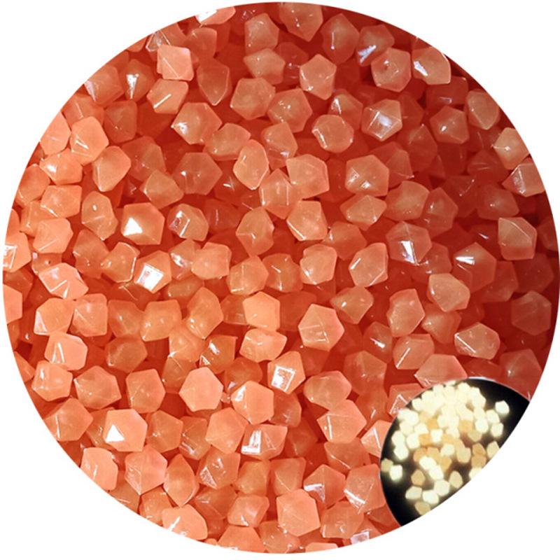 50-Pack 9mm Octagonal Fluorescent Stones for Garden or Fish Tank