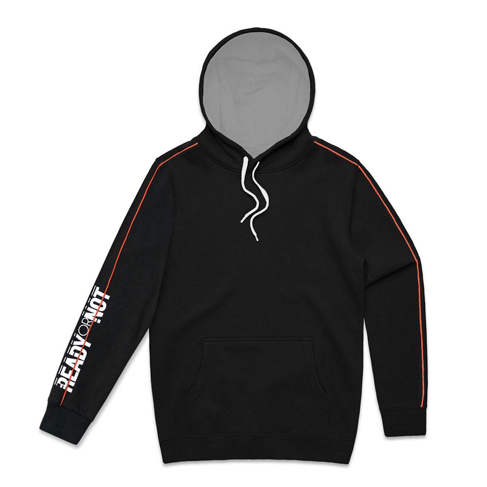 Ready or Not Rote Linie Hoodie Fleece Langarm Kapuzenpullover Spiel Grafikdruck Pullover Streetwear Unisex Kleidung