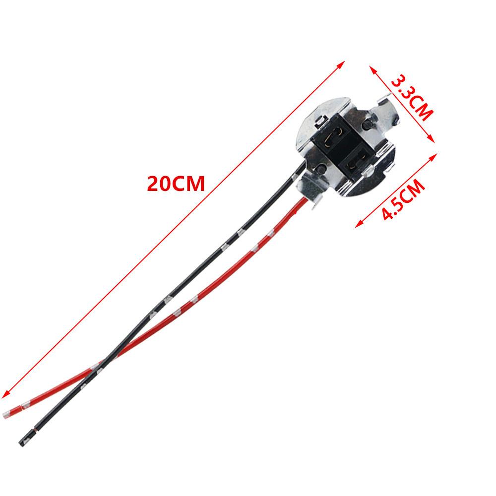 New 2Pcs Car Light Bulb Base Socket Holder & Wire Adapter H7 Halogen Lamp Connector