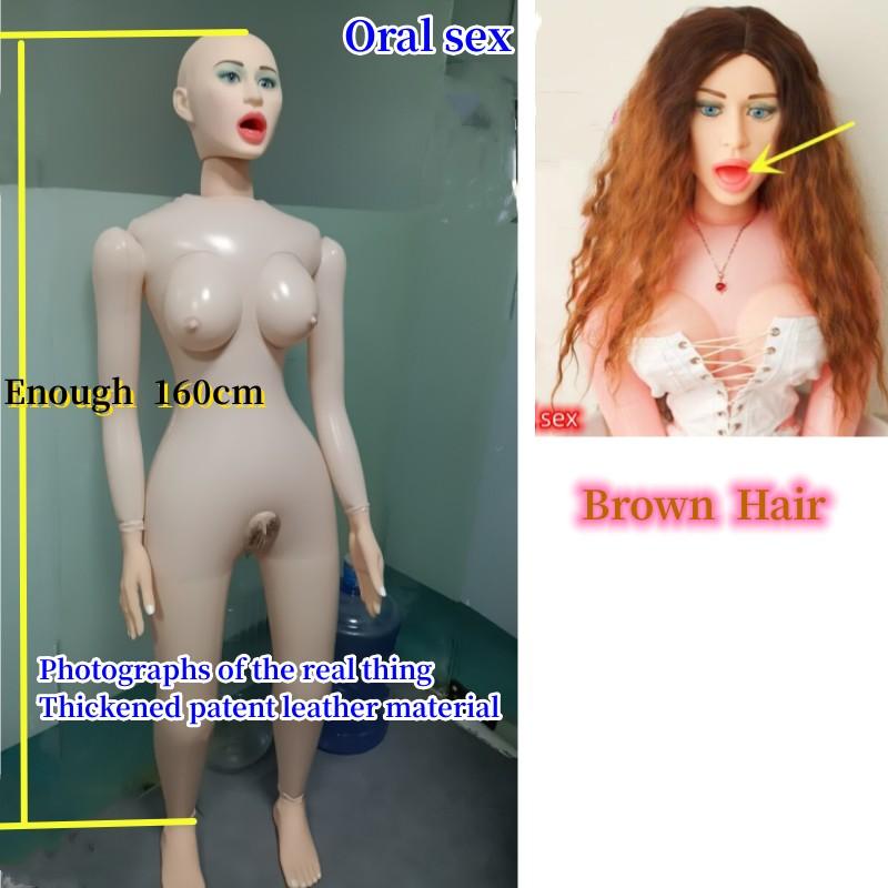 VaHppy Inflatable Doll Sex Dolls Man's Girlfriend Masturbator Thickened Extra Tall Oral/Anal Sex 3in1 Full Figured Large Breasts Hips Slim Waist