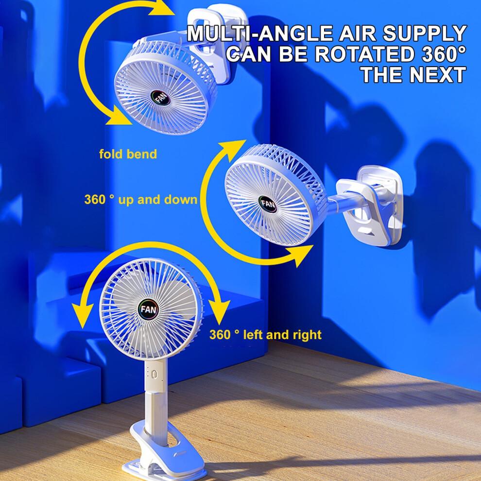 Gnobogi Multifunctional Desktop Shelf Fan Four in one Handheld Fan Wall mounted Fan Silent Home Charging on Clearance