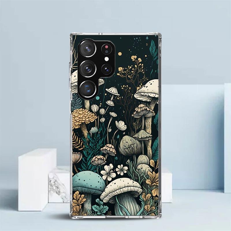 

Weird Mushroom Psychedelic Phone Case For Samsung Galaxy S24 S25 Edge S26 Ultra S22 S23 Plus S21 + S20 FE Soft TPU Back Cover Ga Samsung S23 FE