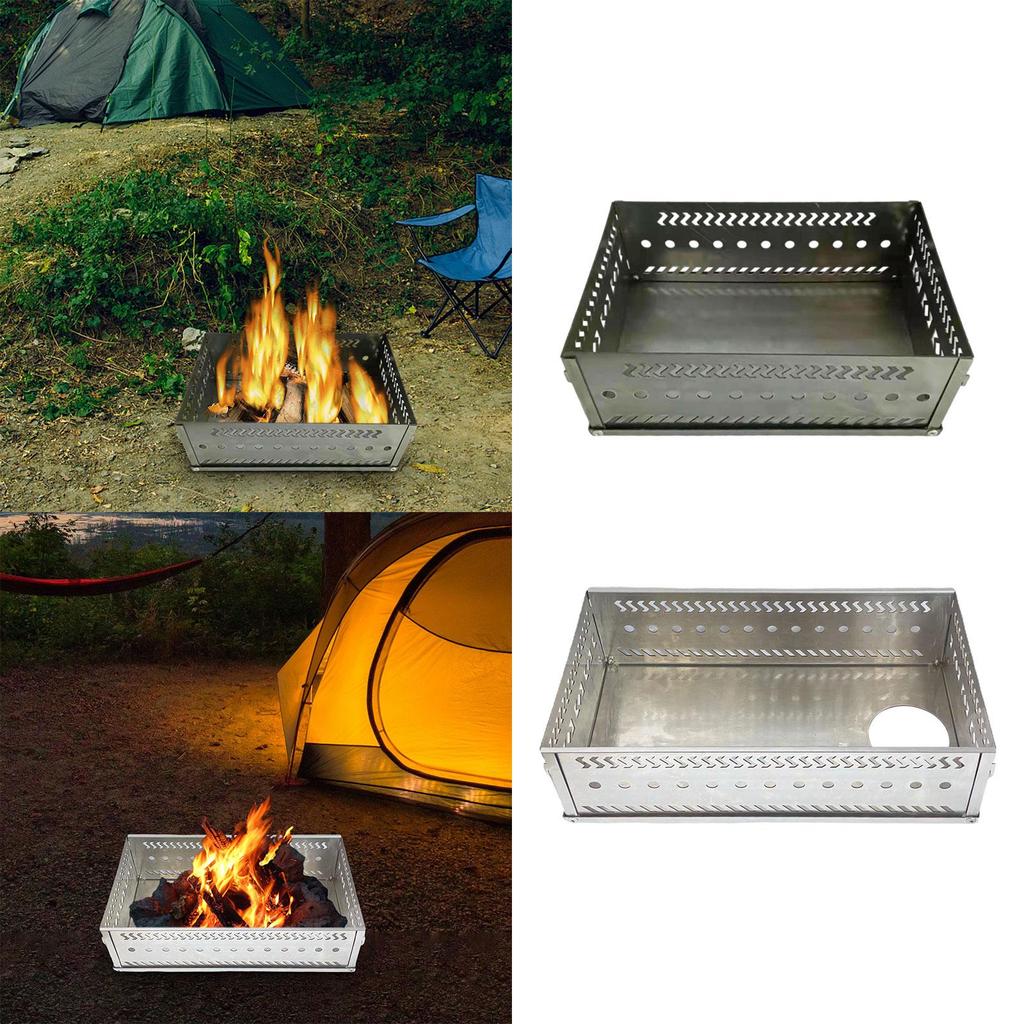 Charcoal Firebox Basket Sauna Box Tent Heater for Camping Picnic 30cmx20cmx10cm