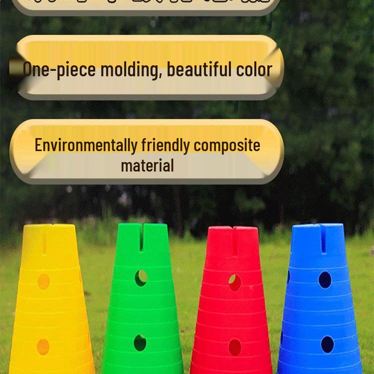 Children's Sensory Training Ice Cream Marker Cones with Holes - Kindergarten Flat-Top Bucket Hurdles and Teaching Aids