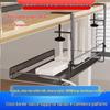No-Drill Under-Desk Cable Management Rack and Storage Shelf