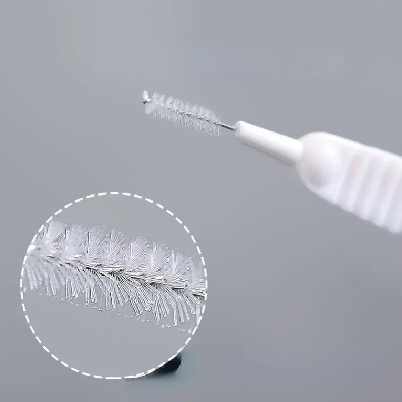 10/20/30PCS Easy-Clean Shower Nozzle Brushes Bathroom Micro Nylon Brush Nozzle Anti-blocking Cleaning Tools Bathroom Accessories